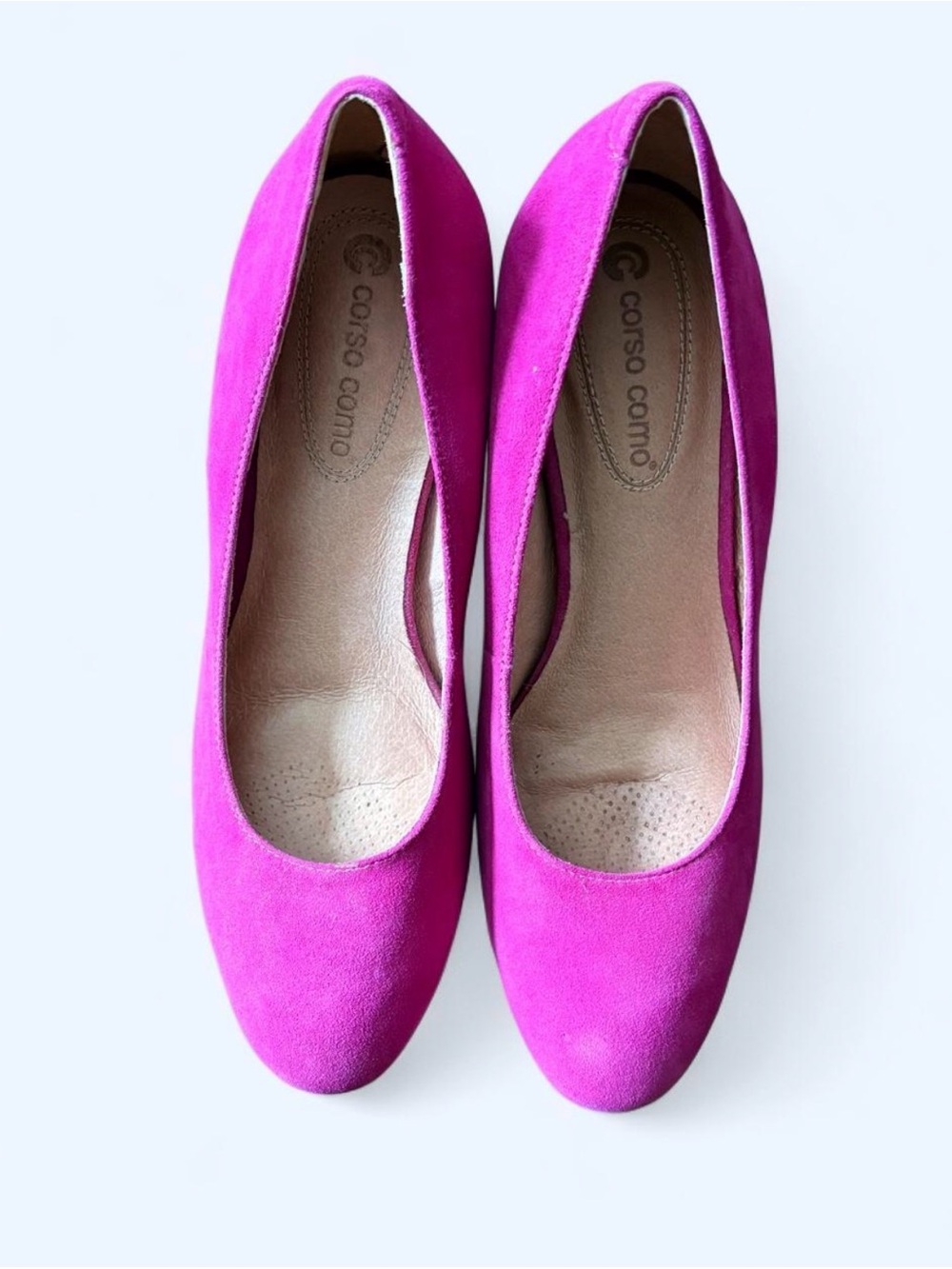 Corso Como Women's Bright Fuchsia Suede Round-Toe Flats